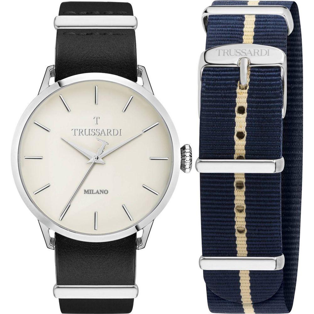 Trussardi T-Evolution R2451123007 Cream Leather Strap Replacement for Men's Watches