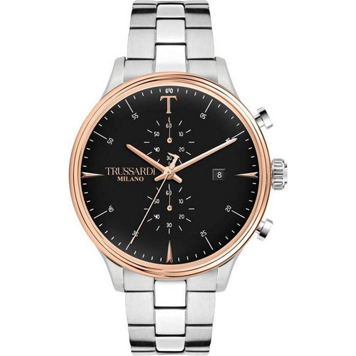 Load image into Gallery viewer, Trussardi T-Complicity R2473630002 Men&#39;s Chronograph Stainless Steel Quartz Watch - Black Dial
