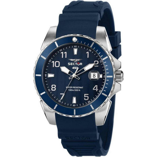 Load image into Gallery viewer, Sector 450 Blue Sunray Dial Silicon Strap Quartz R3251276003 100M Men&#39;s Watch
