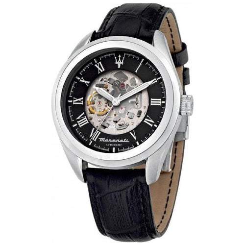 Load image into Gallery viewer, Introducing the Exquisite Stainless Steel Watch Band Replacement with Black Leather Strap for Men&#39;s Watches - A Perfect Blend of Elegance and Durability
