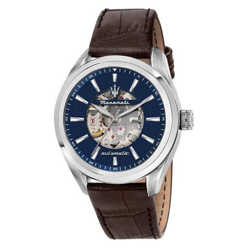 Load image into Gallery viewer, Maserati Traguardo Blue Skeleton Dial Automatic R8821112005 100M Men&#39;s Watch
