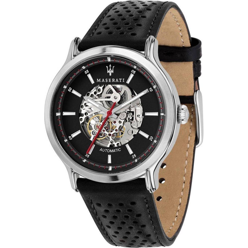 Maserati Legend R8821138001 Automatic Analog Men's Watch - Black Leather Strap