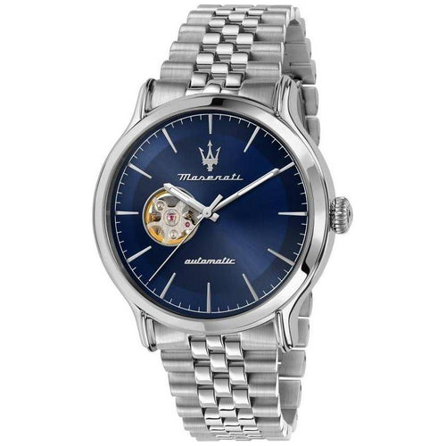 Load image into Gallery viewer, Maserati Epoca R8823118009 Stainless Steel Open Heart Blue Dial Automatic 100M Men&#39;s Watch
