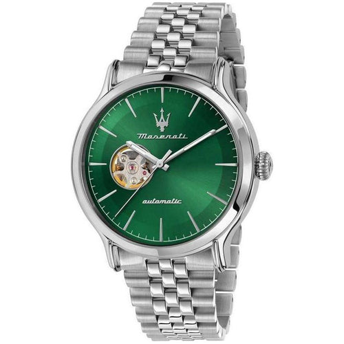 Load image into Gallery viewer, Maserati Epoca R8823118010 Stainless Steel Open Heart Green Dial Automatic 100M Men&#39;s Watch
