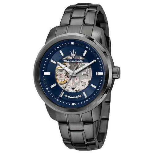 Load image into Gallery viewer, Maserati Successo Blue Skeleton Dial Automatic R8823121001 Men&#39;s Watch
