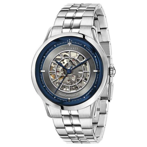 Load image into Gallery viewer, Maserati Ricordo R8823133005 Men&#39;s Skeleton Dial Automatic Stainless Steel Watch - Gray and Blue
