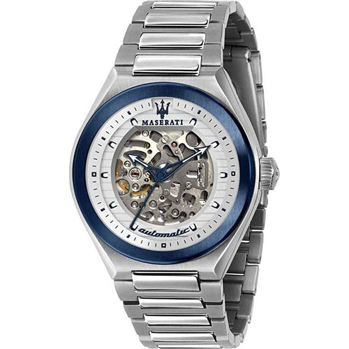 Load image into Gallery viewer, Maserati Triconic Skeleton Dial Automatic R8823139002 100M Men&#39;s Watch in Stainless Steel Grey
