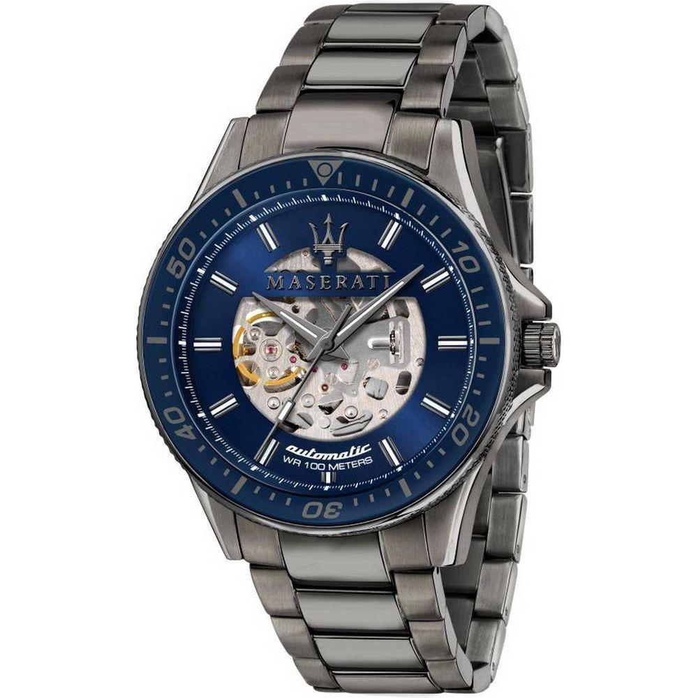 Maserati Sfida Skeleton Blue Dial Stainless Steel Automatic R8823140001 100M Men's Watch