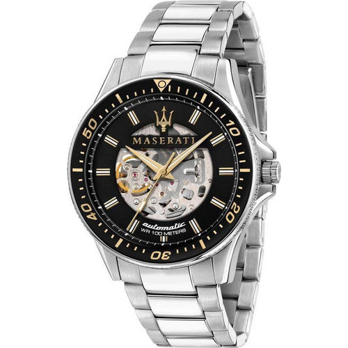 Load image into Gallery viewer, Maserati Sfida Skeleton Black Dial Stainless Steel Automatic R8823140002 100M Men&#39;s Watch
