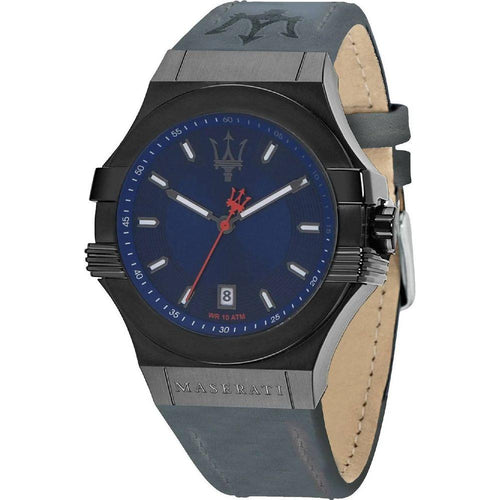 Load image into Gallery viewer, Maserati Potenza R8851108021 Quartz Men&#39;s Blue Leather Watch Strap Replacement
