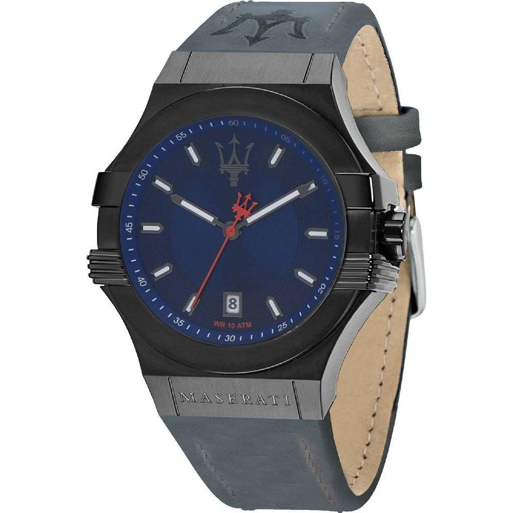 Maserati Potenza R8851108021 Quartz Men's Blue Leather Watch Strap Replacement