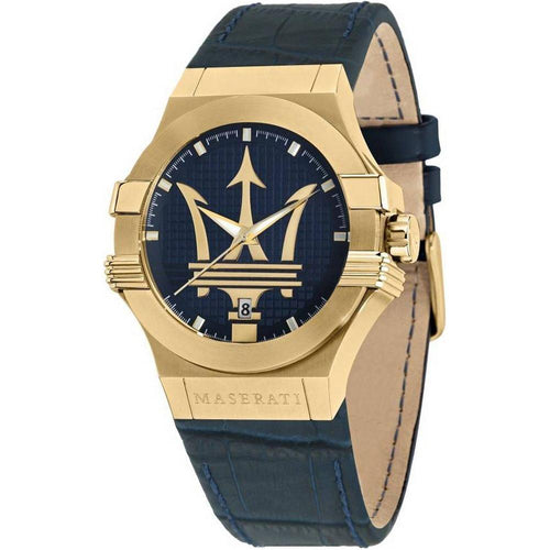 Load image into Gallery viewer, Maserati Potenza Blue Leather Strap Replacement - Men&#39;s Watch Band
