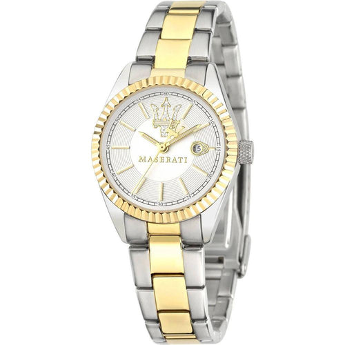 Load image into Gallery viewer, Maserati Competizione R8853100505 Women&#39;s Two Tone Quartz Analog Watch - Silver Dial with Diamond Accents
