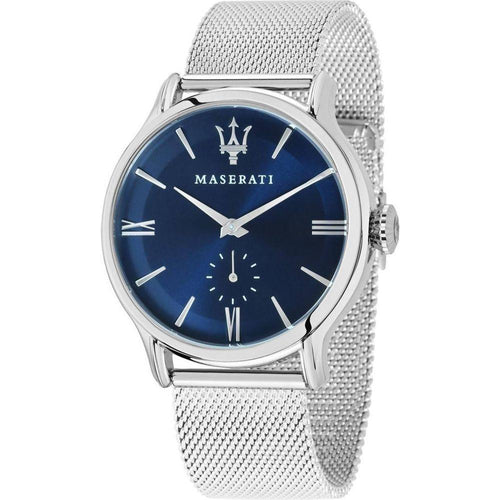 Load image into Gallery viewer, Maserati Epoca Quartz R8853118006 Men&#39;s Blue Sunray Dial Stainless Steel Mesh Bracelet Watch
