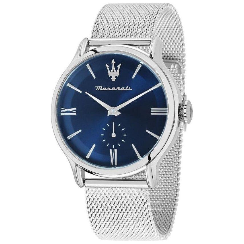 Maserati Epoca R8853118017 Stainless Steel Mesh Blue Dial Quartz 100M Men's Watch