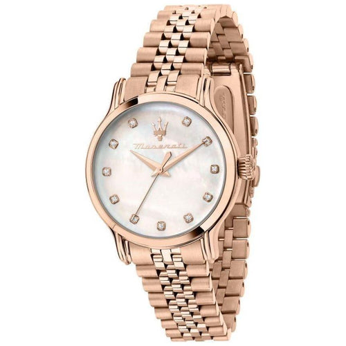 Load image into Gallery viewer, Maserati Epoca R8853118517 Women&#39;s Rose Gold Tone Stainless Steel Diamond Accents Mother Of Pearl Dial Quartz Watch
