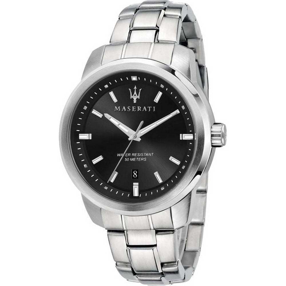 Maserati Successo R8853121006 Men's Stainless Steel Quartz Watch - Black Dial