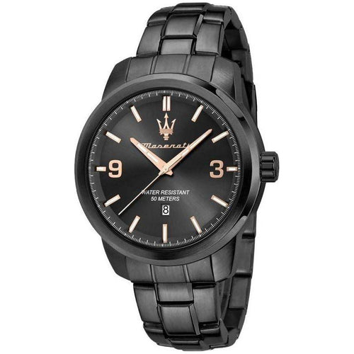 Load image into Gallery viewer, Maserati Successo R8853121008 Men&#39;s Stainless Steel Black Dial Quartz Watch
