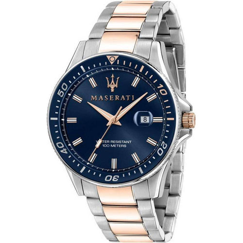 Load image into Gallery viewer, Maserati Sfida Blue Dial Two Tone Stainless Steel Quartz R8853140003 100M Men&#39;s Watch
