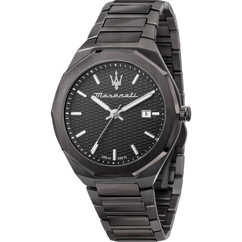Maserati Stile Black Dial Stainless Steel Quartz R8853142001 100M Men's Watch