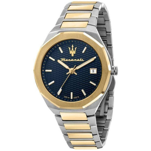 Load image into Gallery viewer, Maserati Stile Two Tone Stainless Steel Blue Dial Quartz R8853142007 100M Men&#39;s Watch
