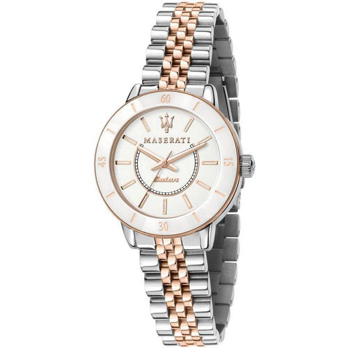 Load image into Gallery viewer, Maserati Successo R8853145504 Women&#39;s Two Tone Stainless Steel Solar Watch with White Dial
