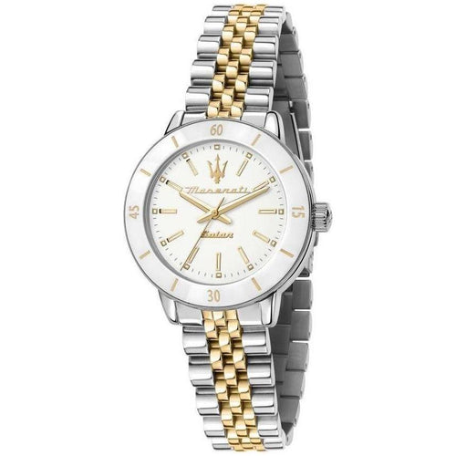 Load image into Gallery viewer, Maserati Successo R8853145514 Women&#39;s Two Tone Stainless Steel White Dial Solar Watch
