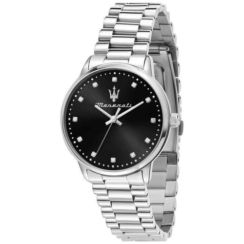 Load image into Gallery viewer, Maserati Royale Crystal Accents Stainless Steel Black Dial Quartz R8853147504 Women&#39;s Watch
