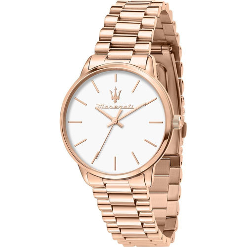 Load image into Gallery viewer, Maserati Royale Rose Gold Tone Stainless Steel White Dial Quartz R8853147506 Women&#39;s Watch
