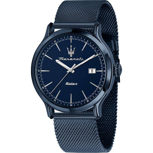 Load image into Gallery viewer, Maserati Stainless Steel Mesh Blue Dial Solar R8853149001 100M Men&#39;s Watch
