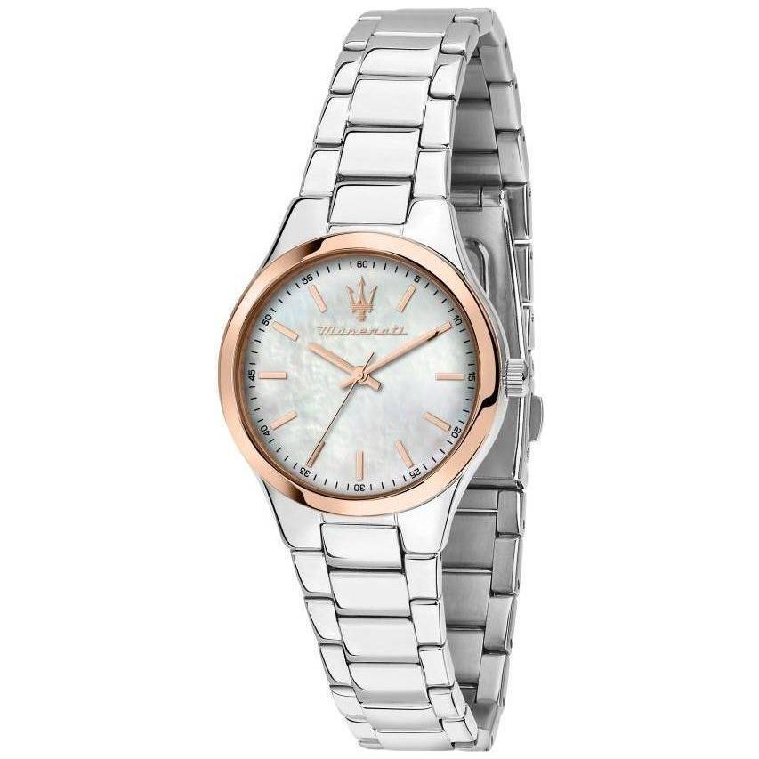 Maserati Attrazione R8853151503 Women's Two Tone Stainless Steel Quartz Watch with Mother Of Pearl Dial