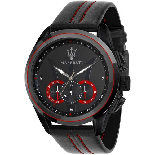 Load image into Gallery viewer, Maserati Traguardo Chronograph Quartz R8871612023 Men&#39;s Watch - Black Leather Strap

Revitalize Your Timepiece with a Luxurious Black Leather Watch Strap for Men
