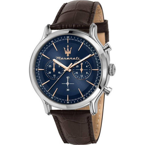 Load image into Gallery viewer, Maserati Epoca Chronograph R8871618014 Men&#39;s Blue Dial Leather Strap - Watch Strap Replacement for Men&#39;s Blue Dial Leather Strap Quartz Watch
