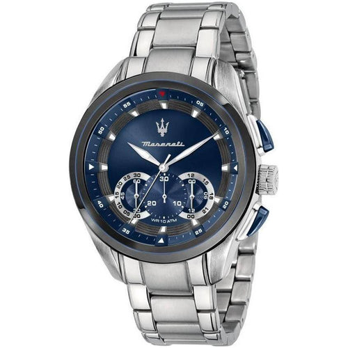 Load image into Gallery viewer, Maserati Traguardo Chronograph Stainless Steel Blue Dial Quartz R8873612014 100M Men&#39;s Watch
