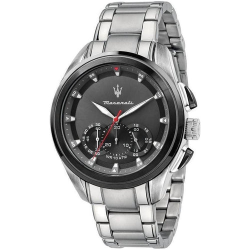 Load image into Gallery viewer, Maserati Traguardo Chronograph Stainless Steel Black Dial Quartz R8873612015 100M Men&#39;s Watch
