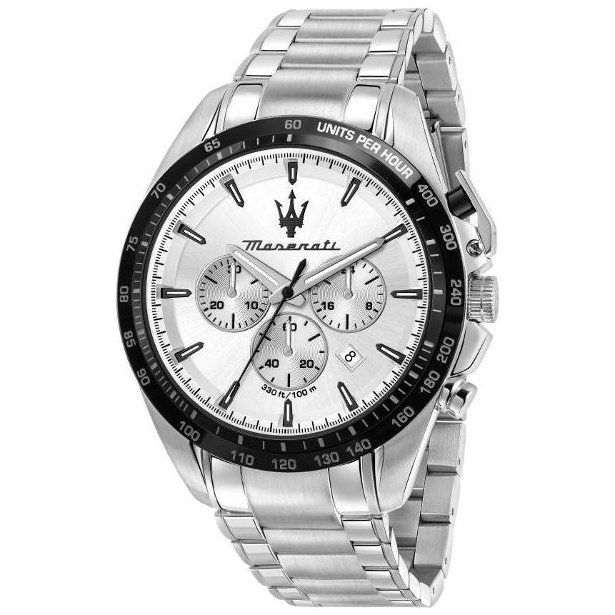 Maserati Traguardo Chronograph Stainless Steel Black Dial Quartz R8873612049 100M Men's Watch