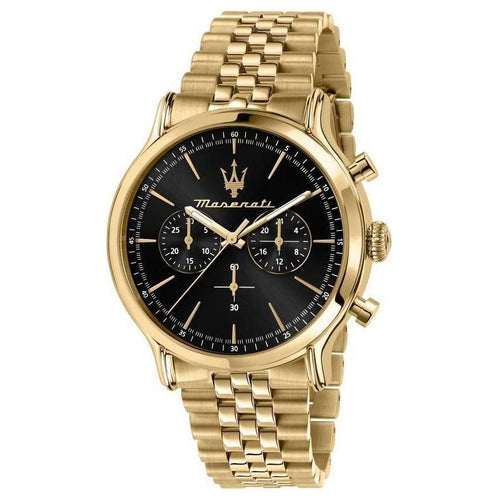 Load image into Gallery viewer, Maserati Epoca R8873618023 Gold Tone Chronograph Men&#39;s Watch - Black Dial
