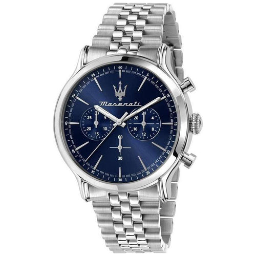 Load image into Gallery viewer, Maserati Epoca Chronograph Stainless Steel Blue Dial Quartz R8873618024 100M Men&#39;s Watch
