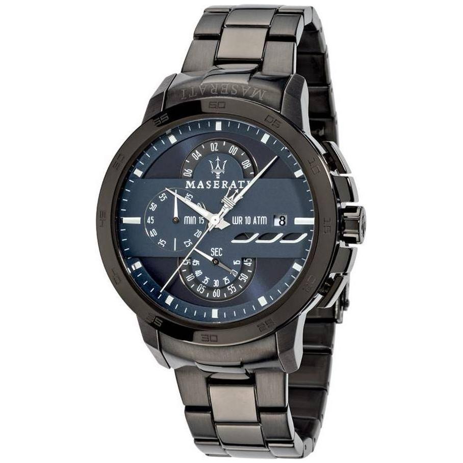 Maserati Ingegno Chronograph Stainless Steel Blue Dial Quartz R8873619001 100M Men's Watch