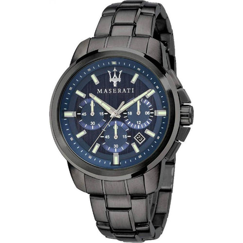 Load image into Gallery viewer, Maserati Successo Chronograph Quartz R8873621005 Men&#39;s Black IP Stainless Steel Watch
