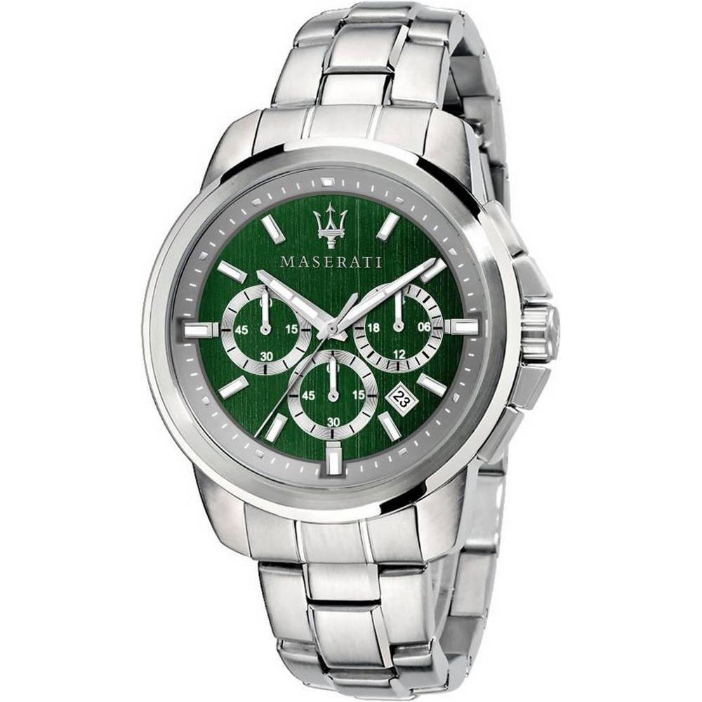 Successo Chronograph Green Dial Stainless Steel Quartz R8873621017 Men's Watch by Maserati