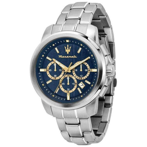Load image into Gallery viewer, Maserati Successo Chronograph Stainless Steel Blue Dial Quartz R8873621038 Men&#39;s Watch
