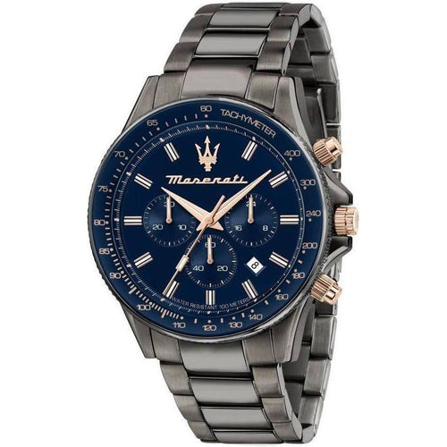 Load image into Gallery viewer, Maserati Sfida Chronograph Stainless Steel Blue Dial Quartz R8873640001 100M Men&#39;s Watch
