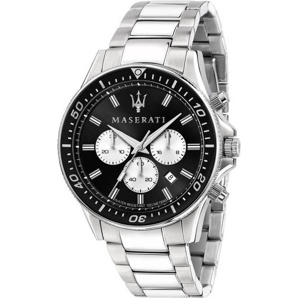 Maserati Sfida Chronograph R8873640004 Men's Black Stainless Steel Quartz Watch