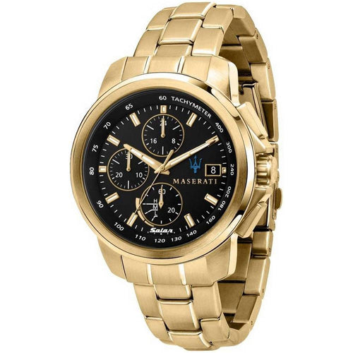 Load image into Gallery viewer, Maserati Successo Chronograph Gold Tone Stainless Steel Solar R8873645002 Men&#39;s Watch
