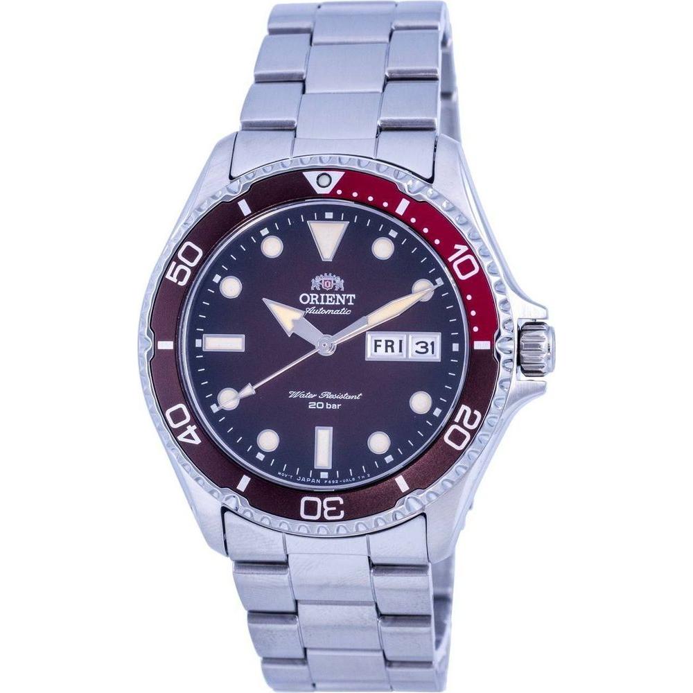 Orient Sports Mako Diver's Stainless Steel Automatic RA-AA0814R19B 200M Men's Watch - Red Dial