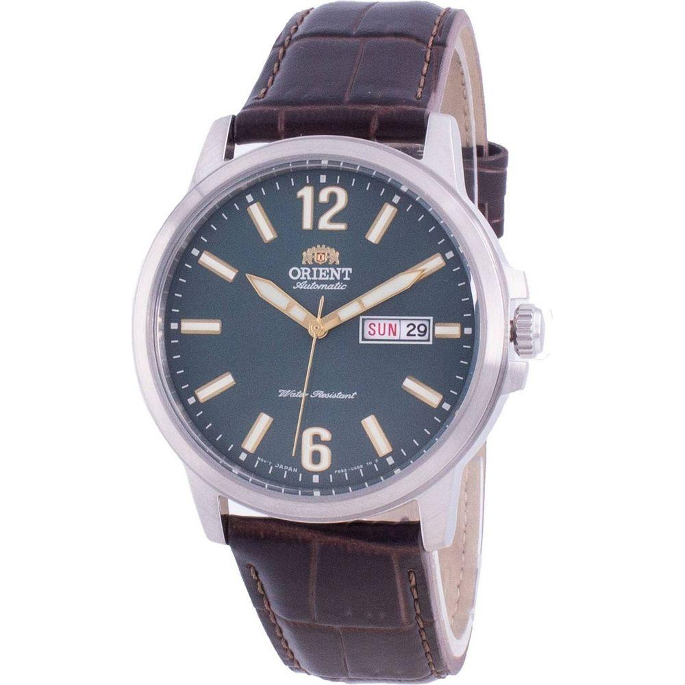 Orient Classic RA-AA0C06E19B Automatic Men's Watch - Green Dial, Stainless Steel Case, Leather Strap