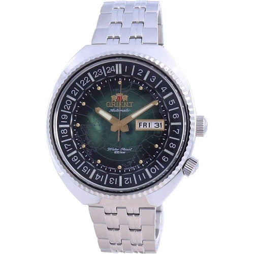 Load image into Gallery viewer, Orient World Map Revival Stainless Steel Automatic Diver&#39;s Watch RA-AA0E02E19B Men&#39;s Green
