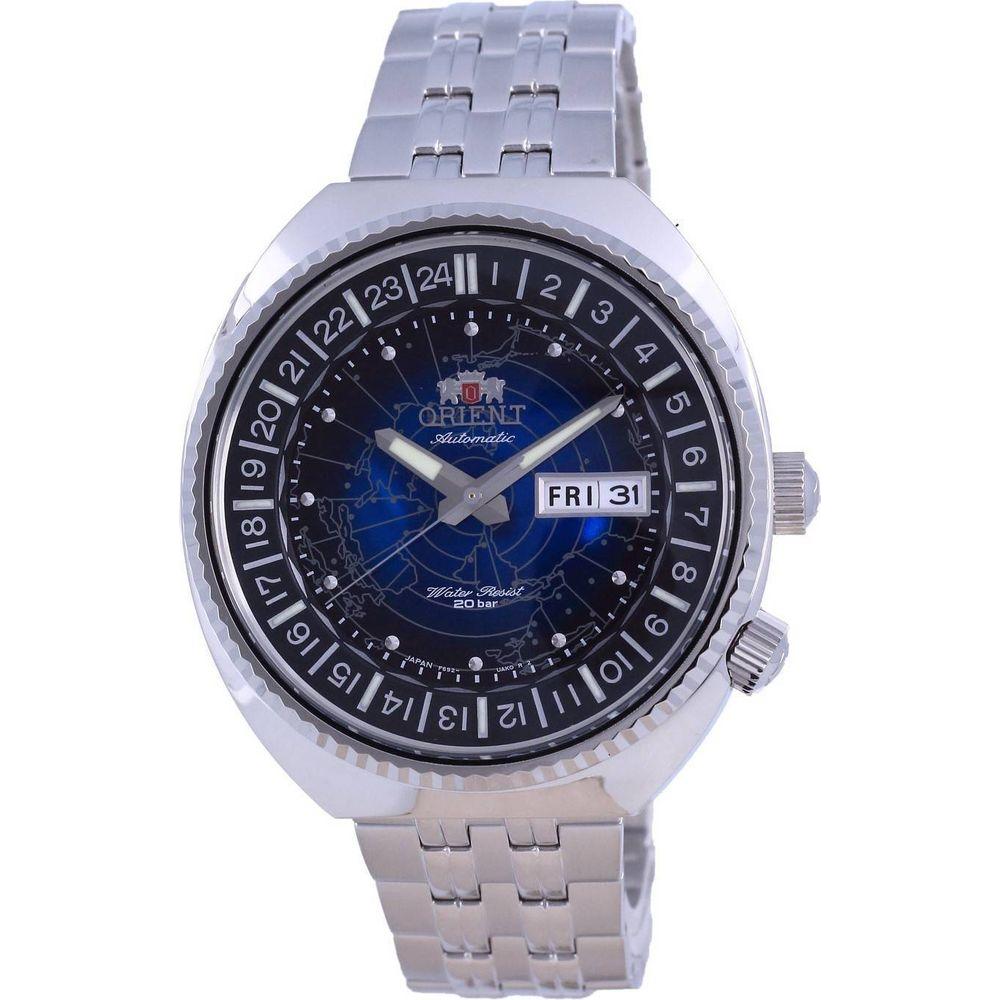 Orient World Map Revival Diver's Automatic RA-AA0E03L09C 200M Men's Blue Stainless Steel Bracelet Watch