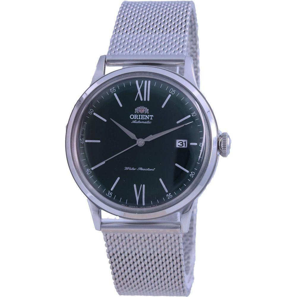 Orient Bambino Contemporary Classic Automatic RA-AC0018E10B Men's Green Stainless Steel Mesh Bracelet Watch